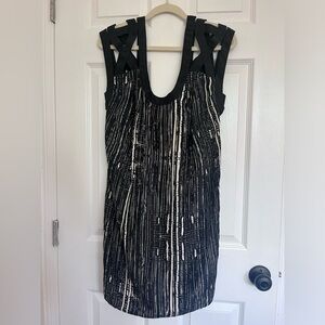 Elegant Black and White Women's Dress